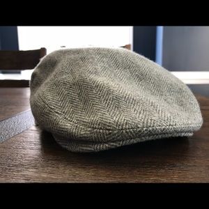 Polo Ralph Lauren Wool/Silk Grey Tweed Flat Cap